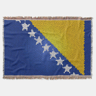 Bosnia and Herzegovina Flag Cozy Patriotic Design Throw Blanket