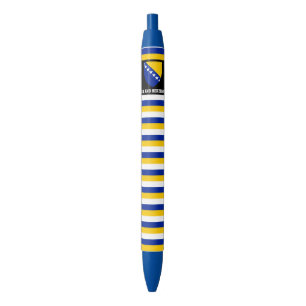 Bosnia and Herzegovina Flag Cute Patriotic Black Ink Pen