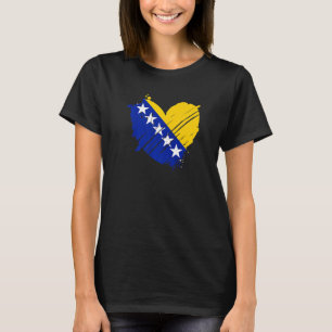 Bosnia and Herzegovina Flag I love Bosnia DNA Gift T-Shirt