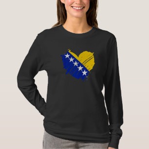 Bosnia and Herzegovina Flag I love Bosnia DNA Gift T-Shirt