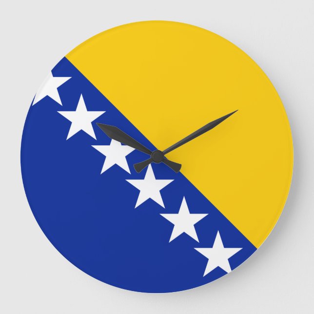 Bosnia and Herzegovina Flag Large Clock (Front)