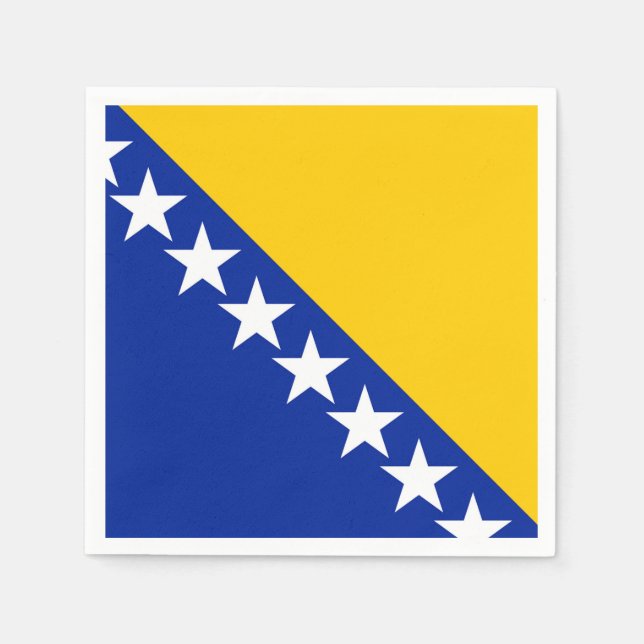 Bosnia and Herzegovina Flag Napkin (Front)