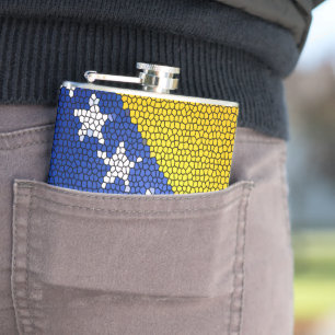 Bosnia and Herzegovina Flag Patriotic Design Hip Flask