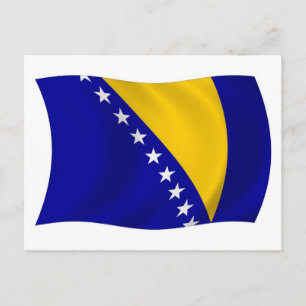 Bosnia and Herzegovina Flag Postcard