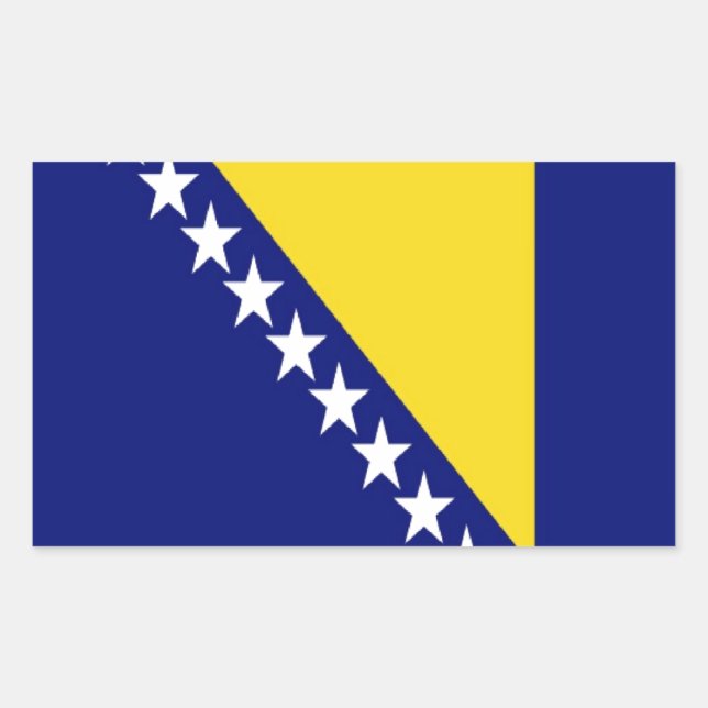 Bosnia and Herzegovina Flag Rectangular Sticker (Front)