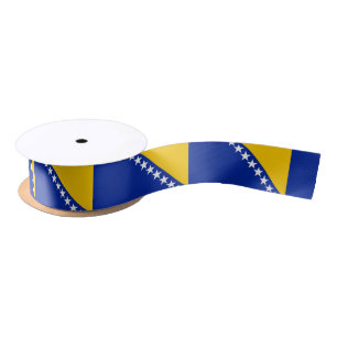 Bosnia and Herzegovina Flag Satin Ribbon