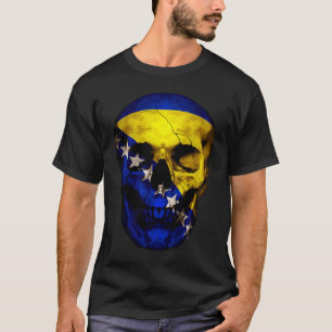Bosnia and Herzegovina Flag Skull Bosnian Proud Pa T-Shirt