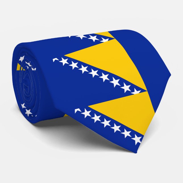 Bosnia and Herzegovina Flag Tie (Rolled)