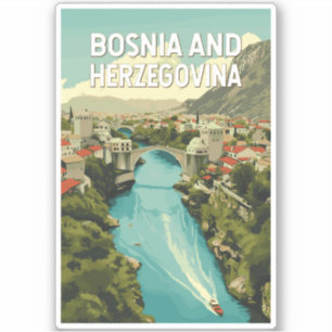 Bosnia and Herzegovina Illustration Travel Art