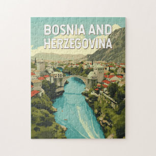 Bosnia and Herzegovina Illustration Travel Art Jigsaw Puzzle