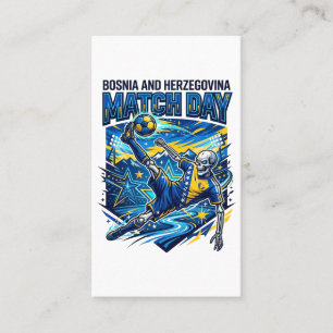 Bosnia and Herzegovina Match Day Skeleton Striker Business Card