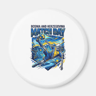 Bosnia and Herzegovina Match Day Skeleton Striker Magnet