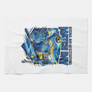 Bosnia and Herzegovina Match Day Skeleton Striker Tea Towel