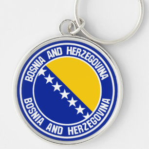 Bosnia and Herzegovina Round Emblem Key Ring