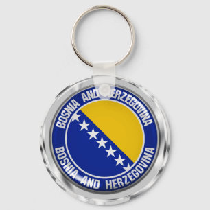 Bosnia and Herzegovina Round Emblem Key Ring