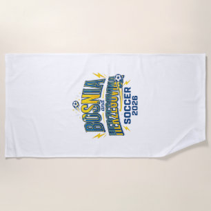 Bosnia and Herzegovina Soccer 2026 Soccer Bold Cou Beach Towel