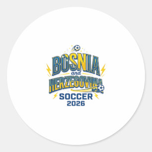 Bosnia and Herzegovina Soccer 2026 Soccer Bold Cou Classic Round Sticker