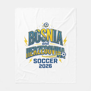 Bosnia and Herzegovina Soccer 2026 Soccer Bold Cou Fleece Blanket