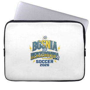 Bosnia and Herzegovina Soccer 2026 Soccer Bold Cou Laptop Sleeve