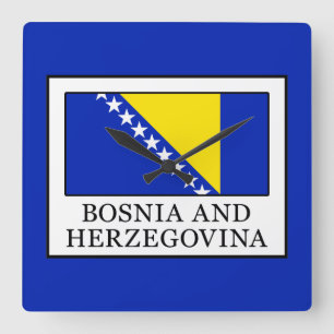 Bosnia and Herzegovina Square Wall Clock