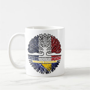 Bosnia Bosnian French France Tree Roots Flag Coffee Mug
