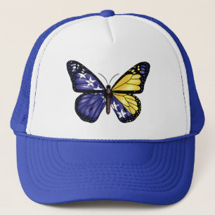 Bosnia Butterfly Monarque Flag Trucker Hat