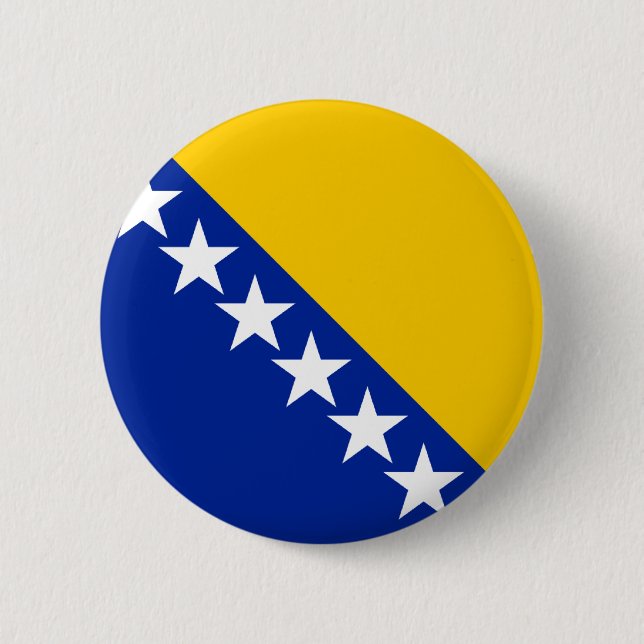 Bosnia Flag 6 Cm Round Badge (Front)