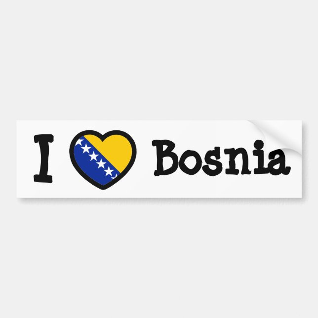 Bosnia Flag Bumper Sticker (Front)