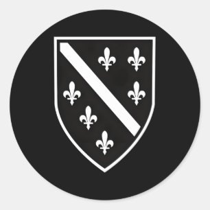 Bosnia Flag Herzegovina Flag Balkan Bosnians Bosni Classic Round Sticker