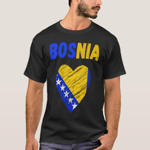 Bosnia Flag Holiday Bosnia Heart Bosnian Flag T-Shirt
