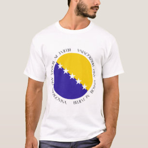 Bosnia Flag Patriotic Apparel T-Shirt