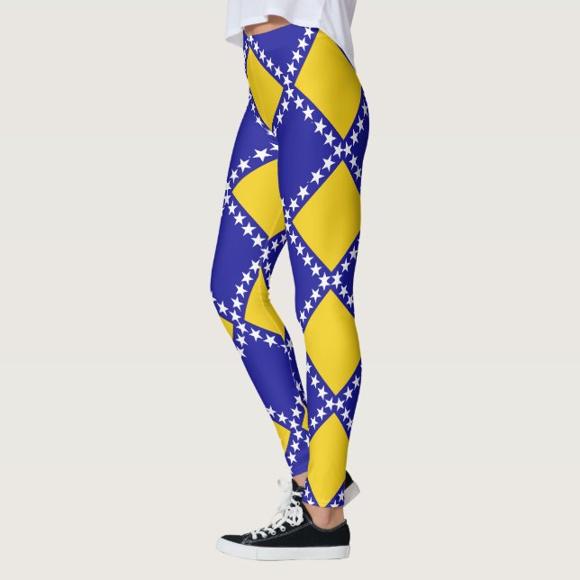 Bosnia flag pattern leggings (Left)