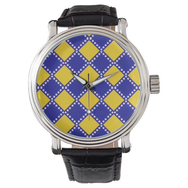 Bosnia flag pattern watch (Front)