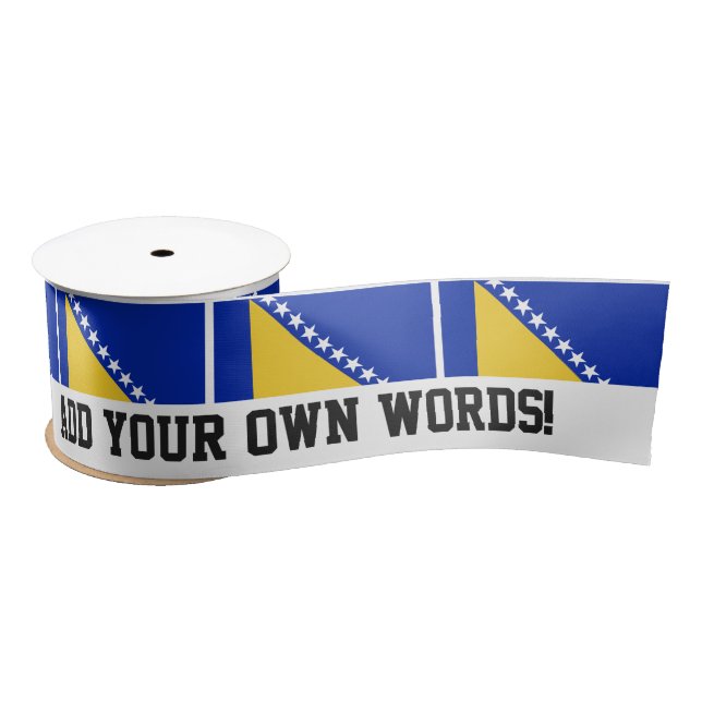Bosnia Flag Satin Ribbon (Spool)
