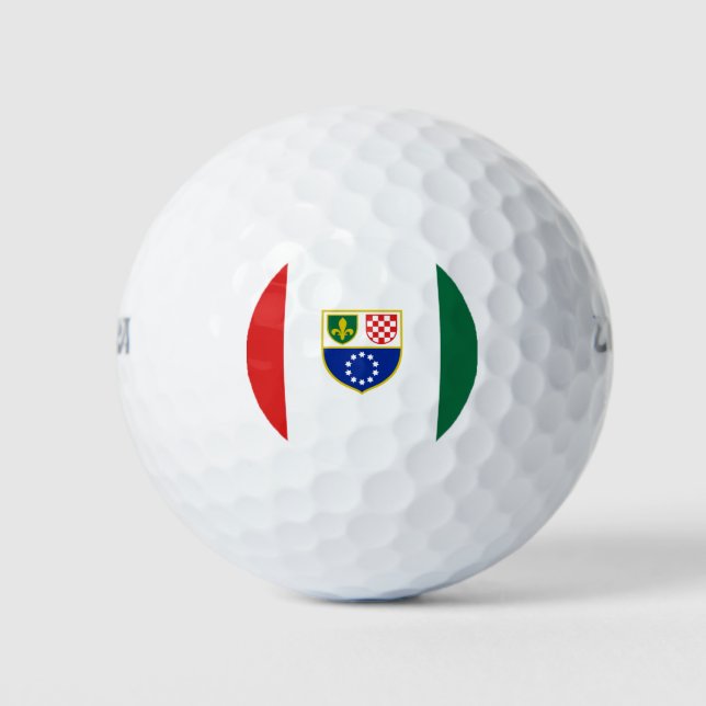 Bosnia Herzegovina Federation Flag Golf Balls (Front)