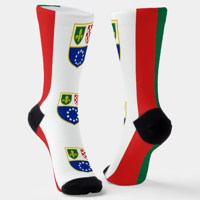 Bosnia Herzegovina Federation Flag Socks (Angled)