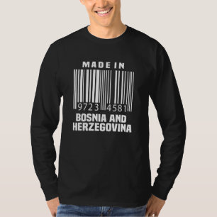 Bosnia Herzegovina Jersey Bar Code Bosner T-Shirt