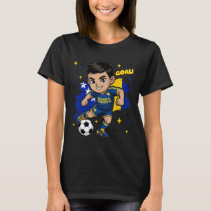Bosnia-herzegovina Kid Goal Cartoon Bosnia Flag Bo T-Shirt