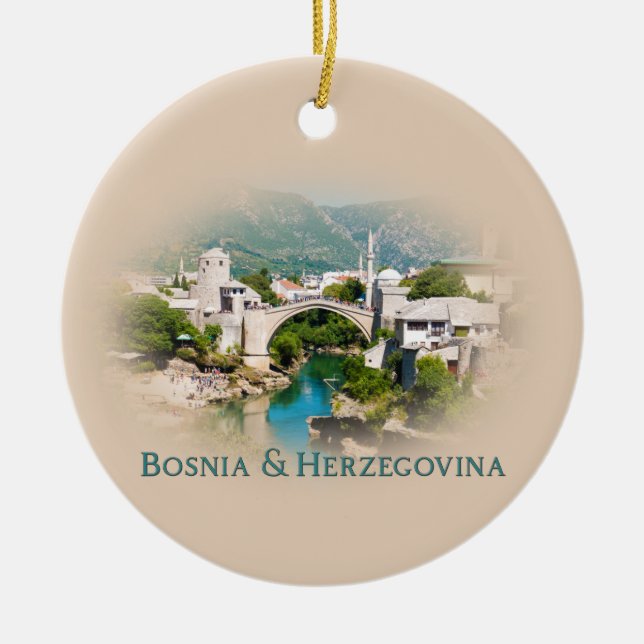 Bosnia & Herzegovina: Mostar Ceramic Ornament (Front)