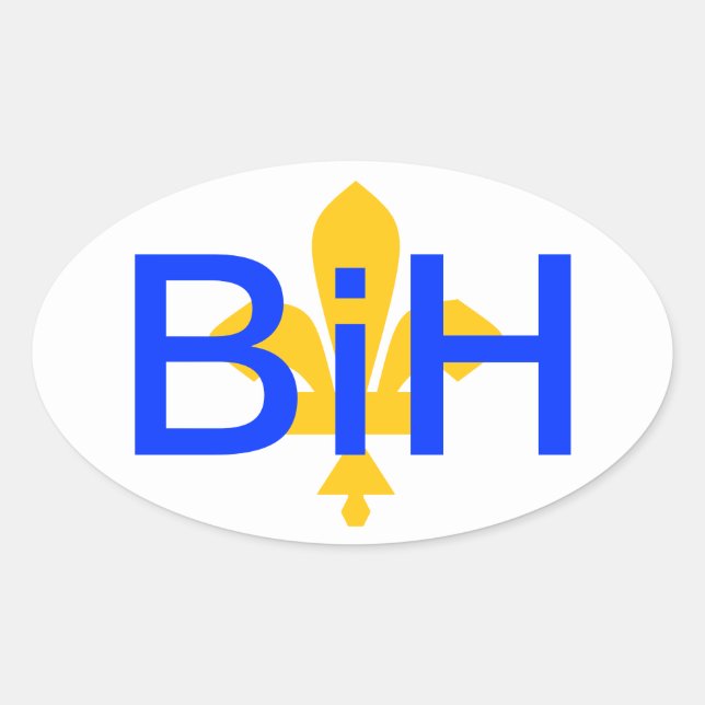 Bosnia-Herzegovina Oval Sticker (Front)