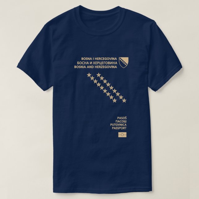bosnia & herzegovina passport T-Shirt (Design Front)