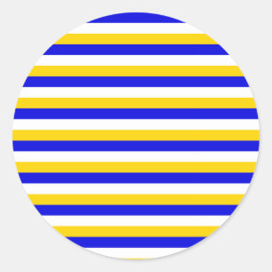 Bosnia Herzegovina Uruguay flag stripes country pa Classic Round Sticker