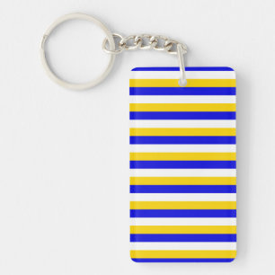 Bosnia Herzegovina Uruguay flag stripes country pa Key Ring