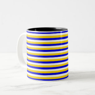 Bosnia Herzegovina Uruguay flag stripes country pa Two-Tone Coffee Mug
