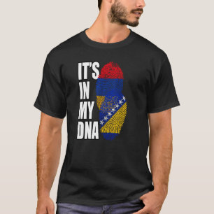 Bosnian And Armenian Mix DNA Flag Heritage T-Shirt