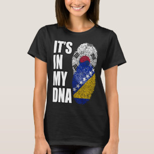 Bosnian And South Korean Mix DNA Heritage Flag T-Shirt