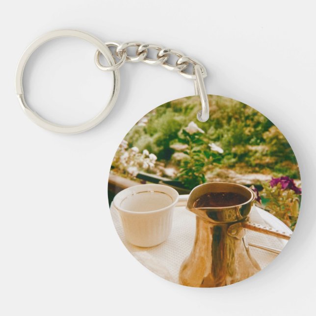 Bosnian Coffee break in Mostar  Key Ring (Front)