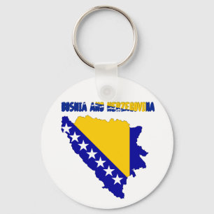 Bosnian country flag key ring