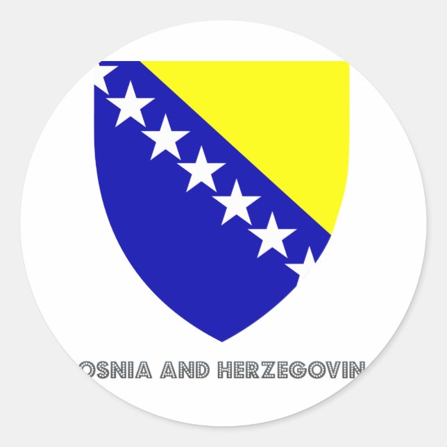 Bosnian Emblem Classic Round Sticker (Front)