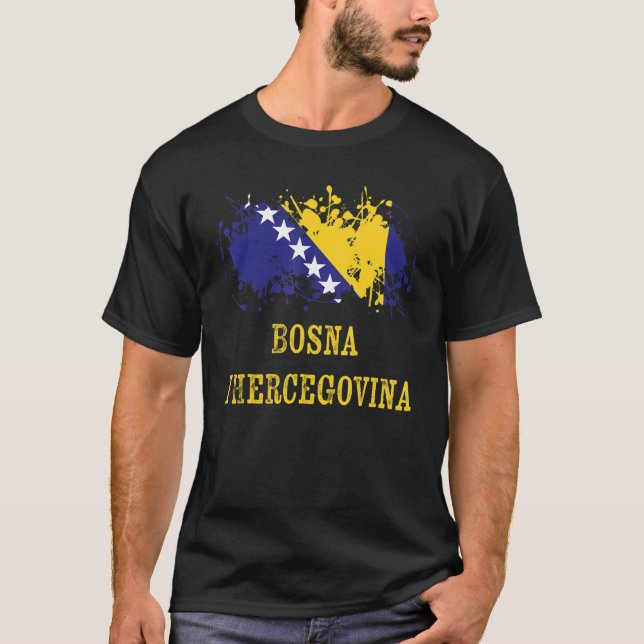 Bosnian enthusiasts for Bosnia and Herzegovina T-Shirt (Front)
